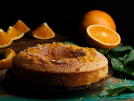 Bizcocho de naranja y chocolate