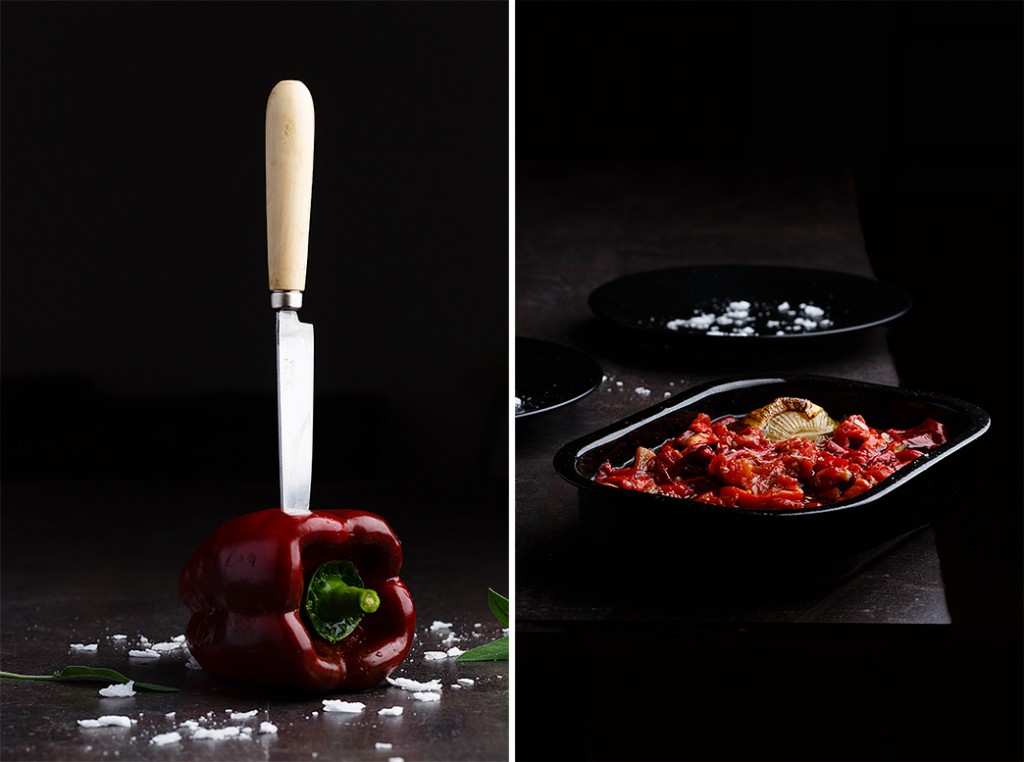 Pimientos asados al horno, receta muy sencilla y diferente.