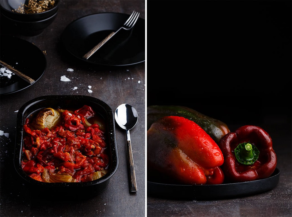 Pimientos asados al horno, receta muy sencilla y diferente.