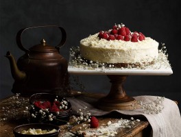 Tarta de chocolate blanco